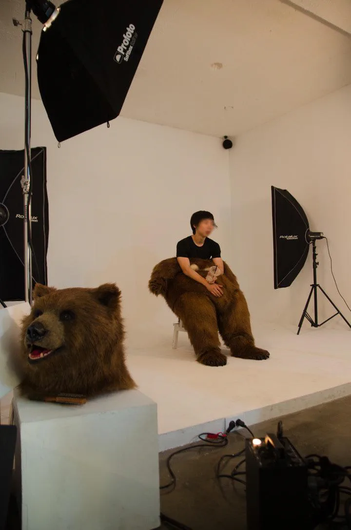 곰인형 촬영